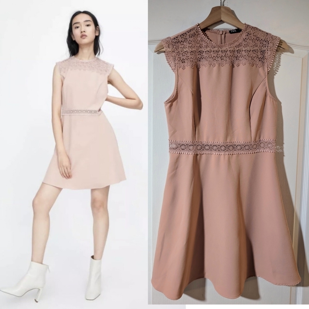 Zara | Contrasting Lace Dress
